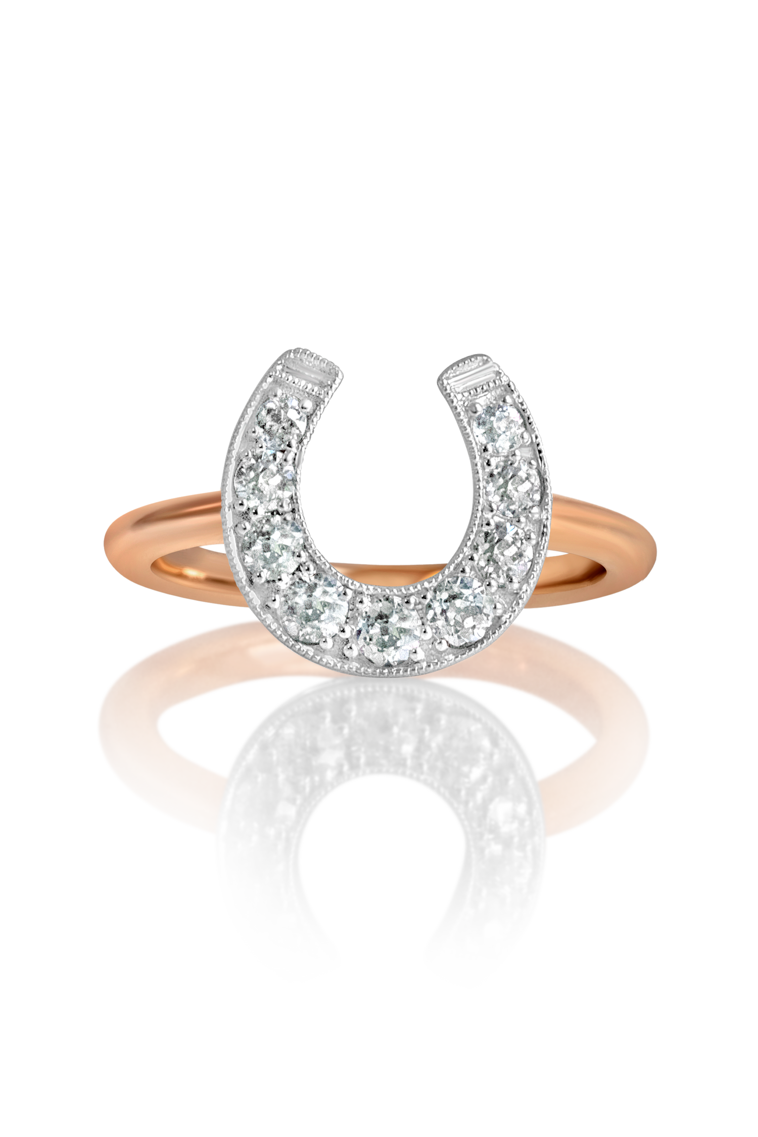 Bonne Chance Diamond Horseshoe Ring