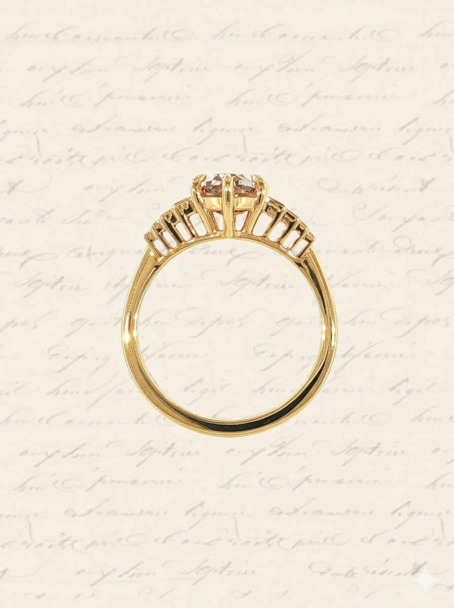 No. 09 Oval Engagement Ring in Desert Diamond