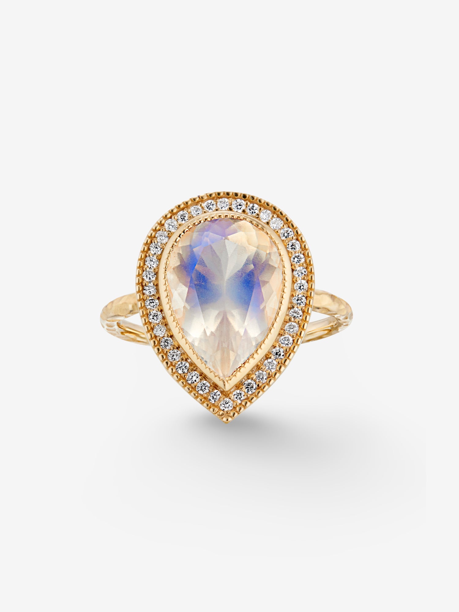 Pear Moonstone Starfall Ring