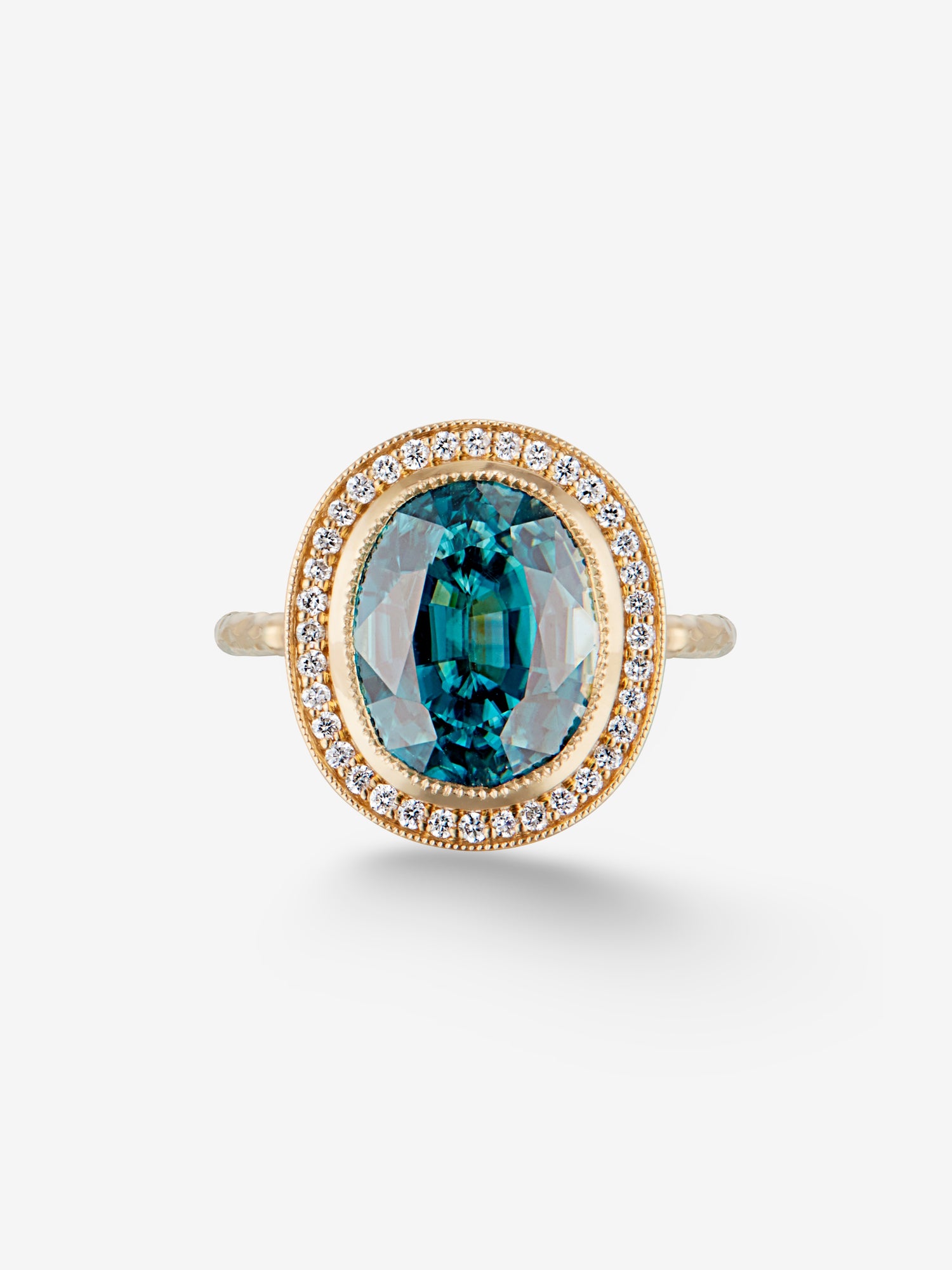 Blue Zircon Starfall Ring