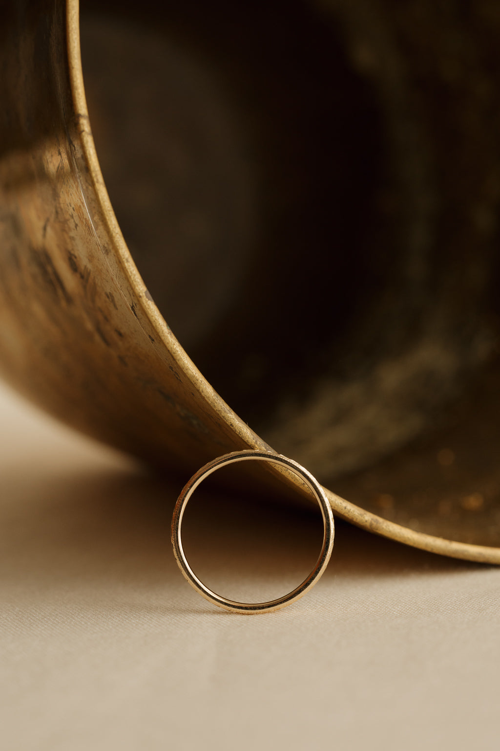 Hand-Engraved Gold Band