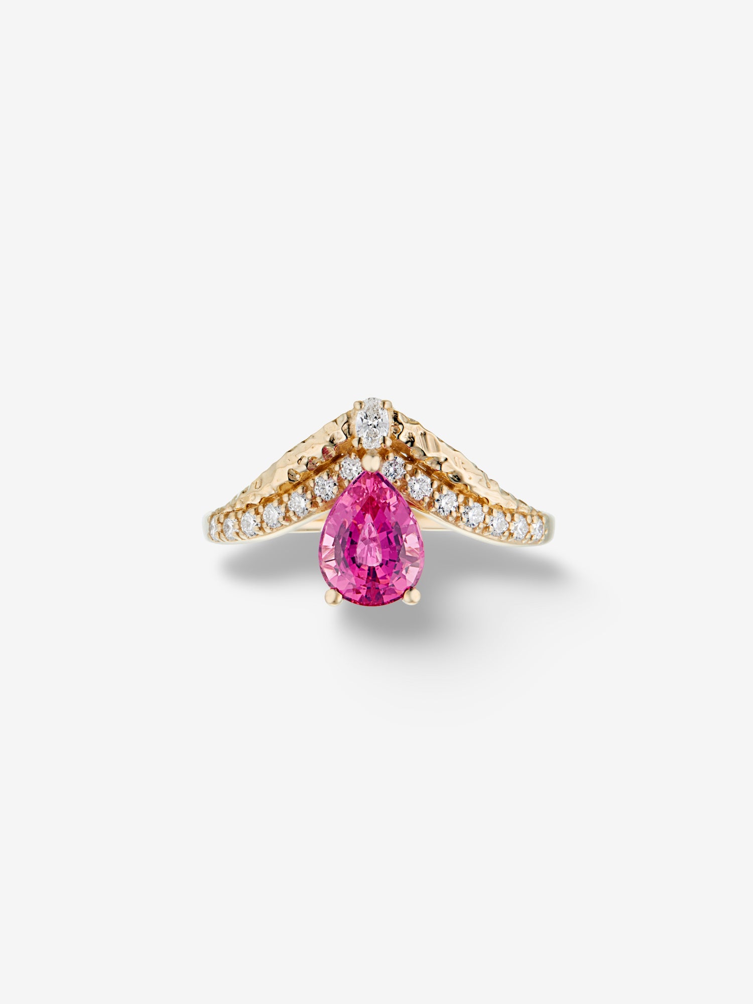 Pink Spinel & Diamond Jasmine Ring